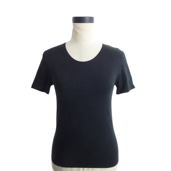 NWT Everlane Stretch Crew Neck Tee Shirt Black Short Sleeve Top S - Picture 1 of 6